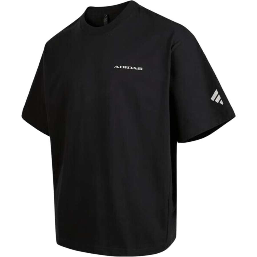 Adidas Adidas Sportlife T Shirts Men's Black Crew Neck Moderate
