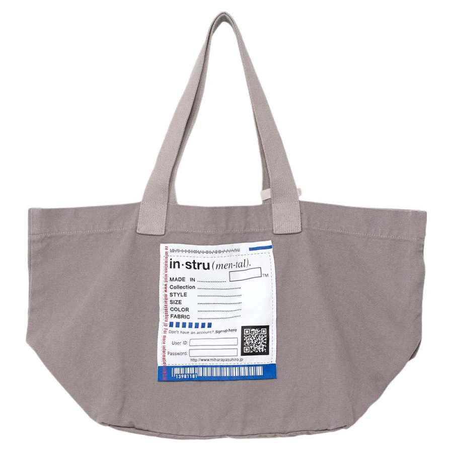 MIHARA YASUHIRO Cotton Shoulder Bag Unisex Light Gray