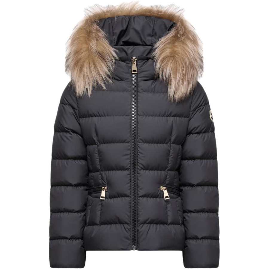 Moncler Boedette Hooded Shearling Trimmed Down Jacket Down Jacket Kids' Black