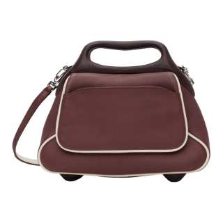Ecco Leather One Shoulder Handbag Medium Women's Dark Purple
