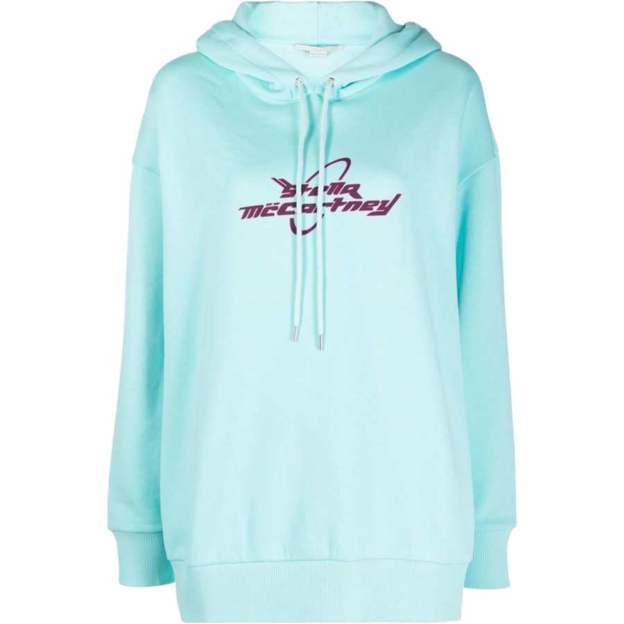 Stella McCartney Stella McCartney Logo Printed Drawstring Hoodie