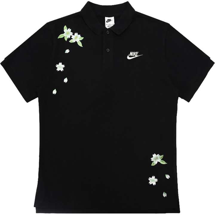 Nike Nike Swoosh Polo Shirts Unisex Black Polo Collar Moderate Straight Fit