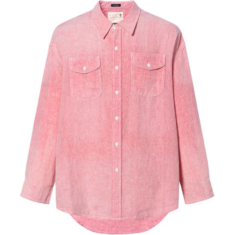 R13 R13 Shirts Men's Red Lapel Moderate