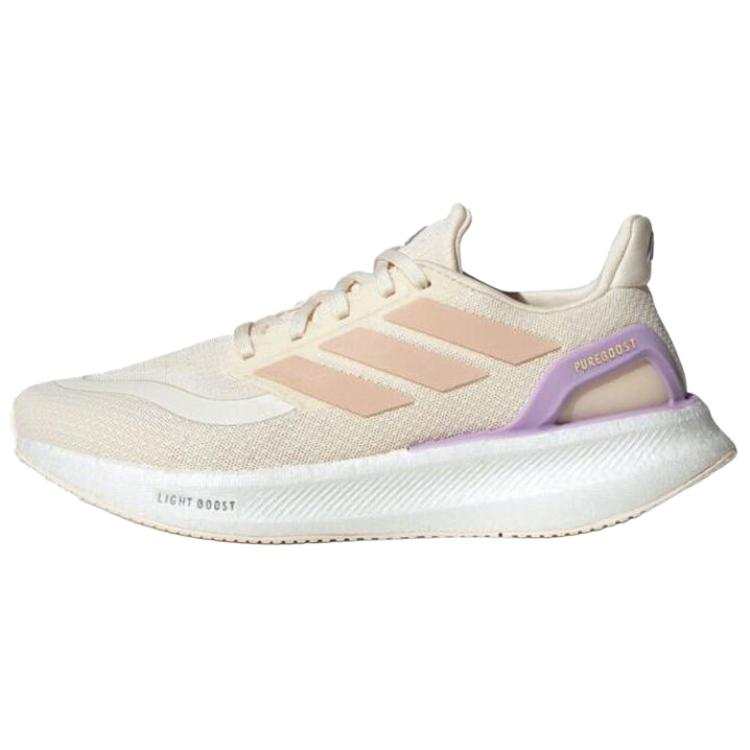 Adidas Adidas PUREBOOST 5 Abrasion Resistant Low top Racing Running Shoes Women's Beige Purple