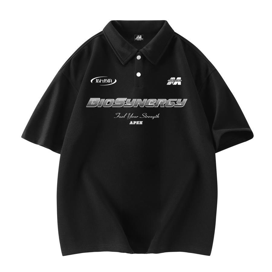 MUSCLETECH Polo Shirts Unisex Lapel Moderate Straight Fit