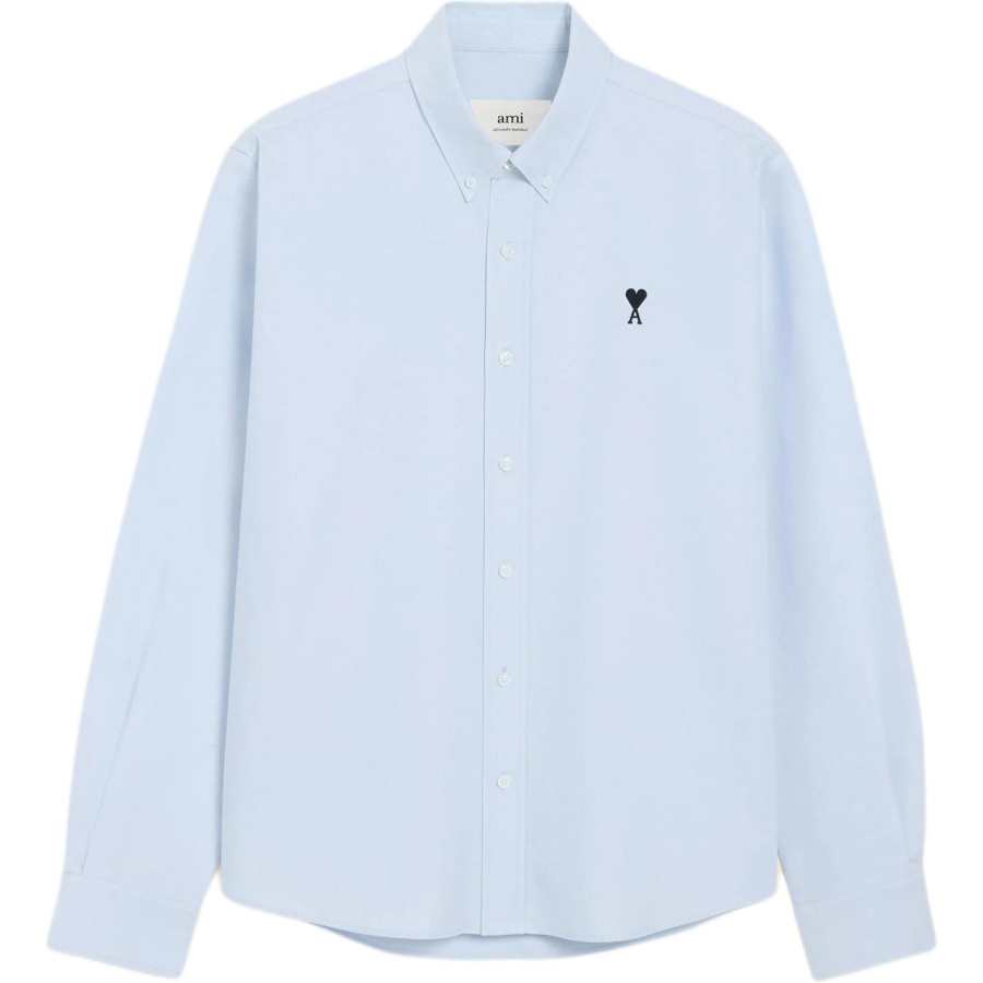 AMIPARIS Ami Paris Ami De Coeur Logo Embroidered Buttoned Shirt