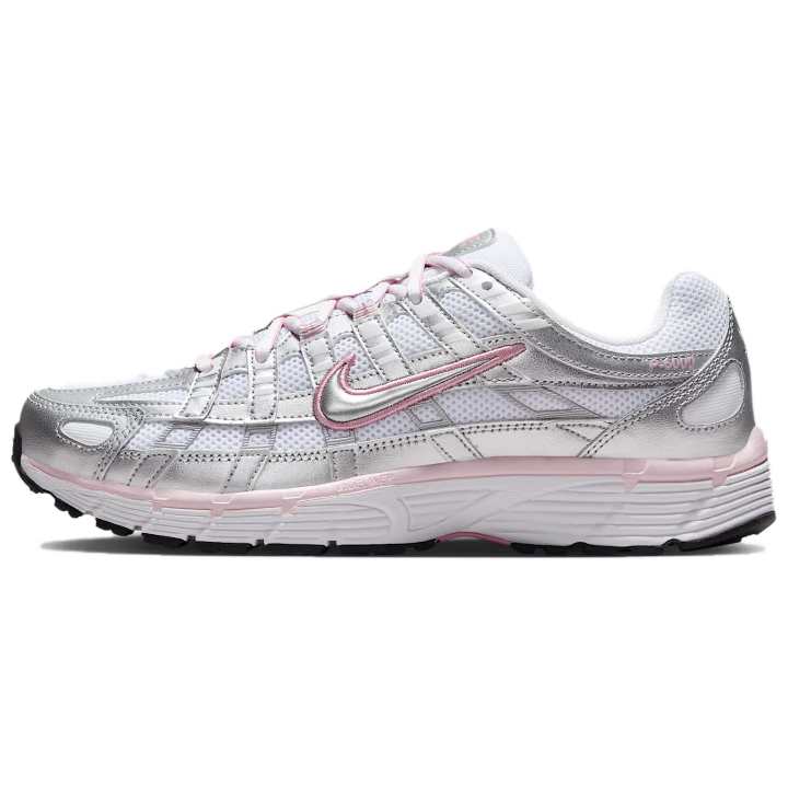 Nike Nike P 6000 Abrasion Resistant Breathable Low top Racing Track & Field Competition Running Shoes Women's White Silver