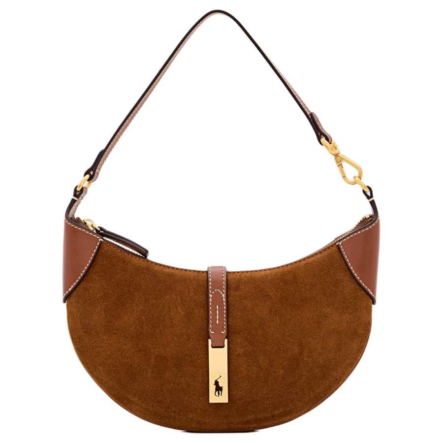 Polo Ralph Lauren mini Polo Id suede shoulder bag