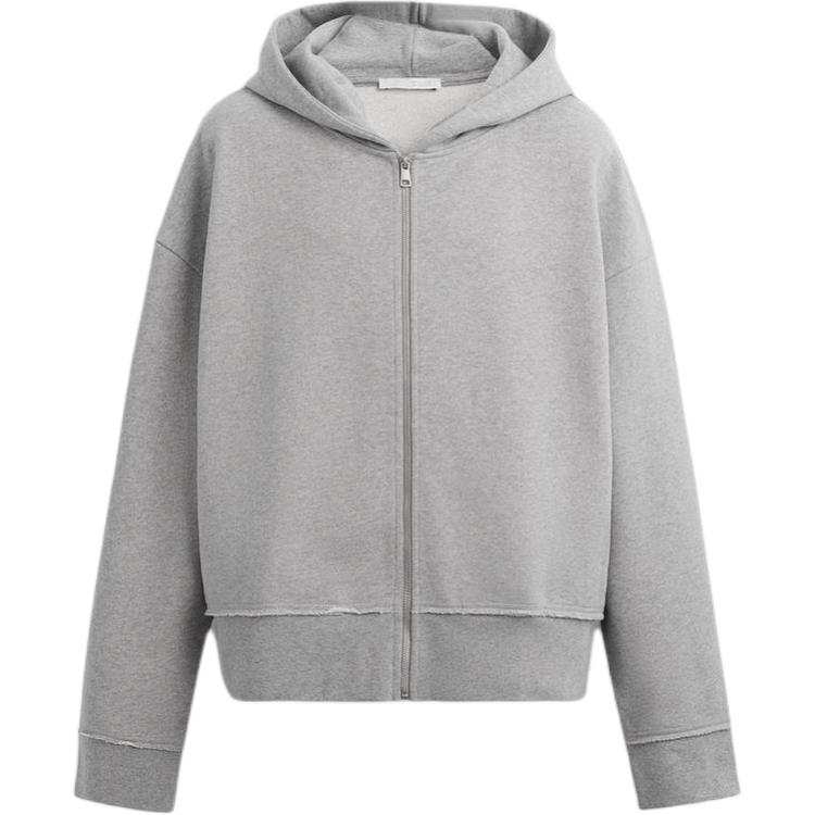 ZARA Sweatshirts Men's Zebra Print Gray Hooded Moderate