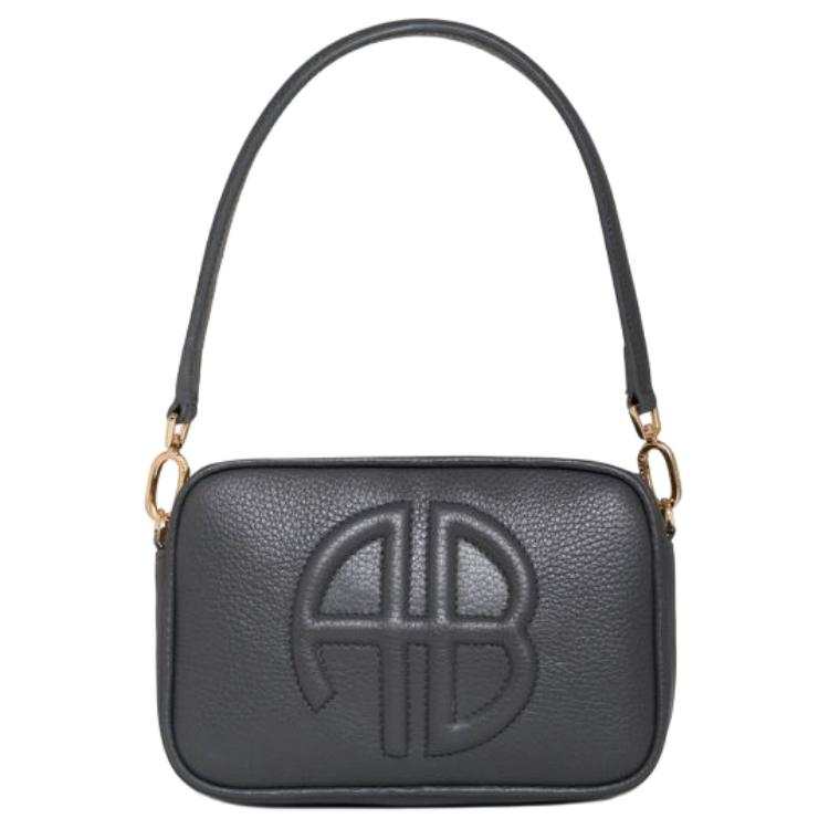 Anine Bing Calfskin Shoulder Bag Women's Gray