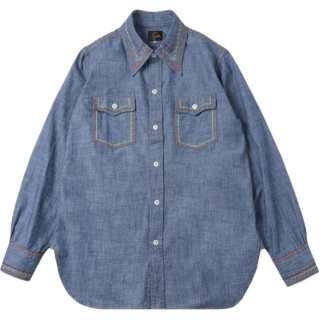 Needles Long-Sleeved Buttoned Denim Shirt