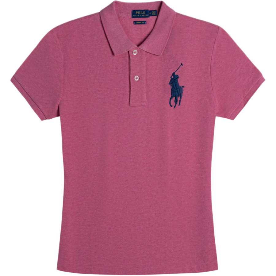 Polo Ralph Lauren Big Pony Polo Shirt Slim Fit Women's Pink