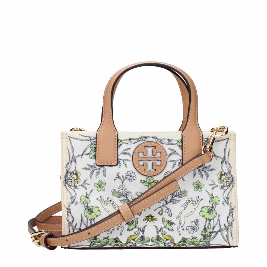 TORY BURCH Canvas Shoulder Bag, Crossbody Bag, Handbag Regular Women's Beige