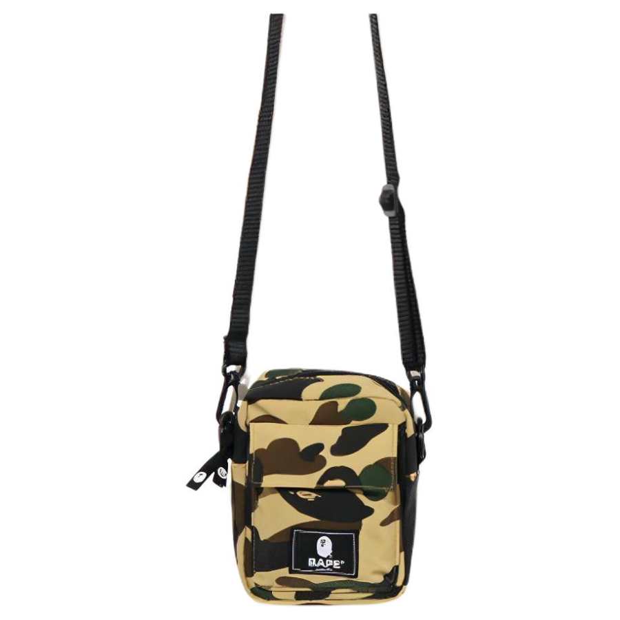 A BATHING APE Polyester Shoulder Bag, Crossbody Bag Unisex Light Camouflage