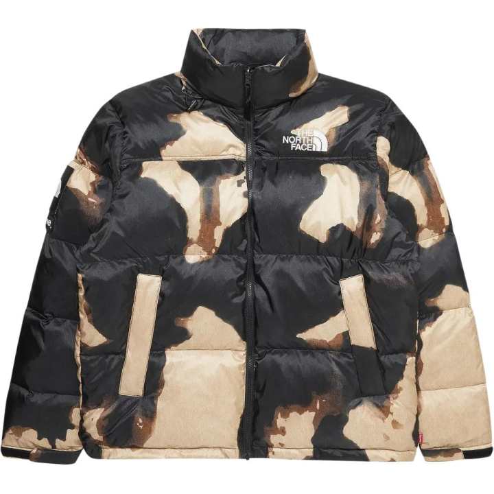 Supreme Supreme X The North Face Bleached Denim Print Nuptse Jacket