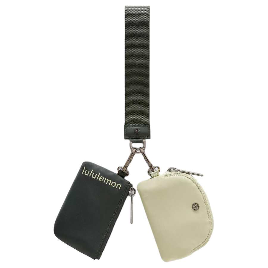 Lululemon Dual Pouch Nylon Clutch Regular Women's Rainforest Green & Melon Green