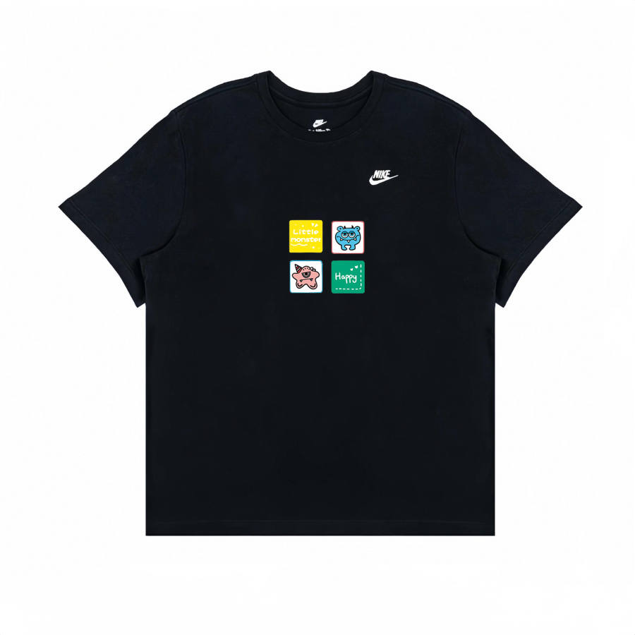 Nike Nike Sportswear T Shirts Men's Black Crew Neck Straight Fit
