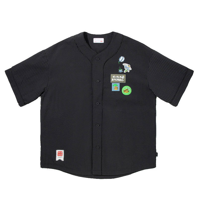 Li-Ning Li Ning T Shirts Men's AFDV625 3 Stand Collar