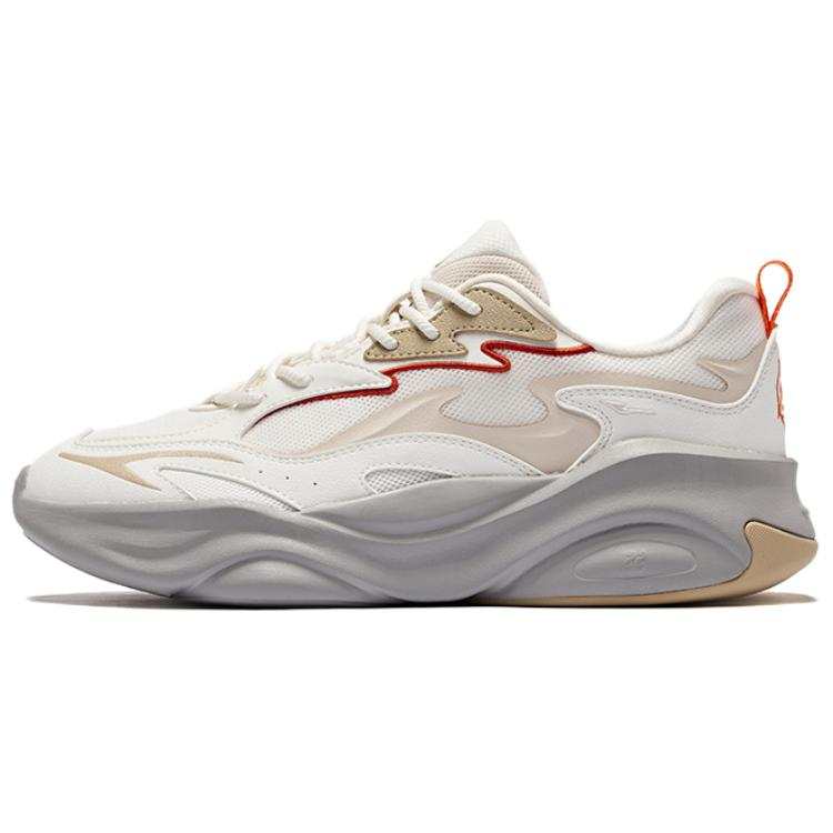 Erke Kirin 4 Cushioning Lightweight Breathable Low top Casual Shoes Men's Microcrystal White Eggnog Gray