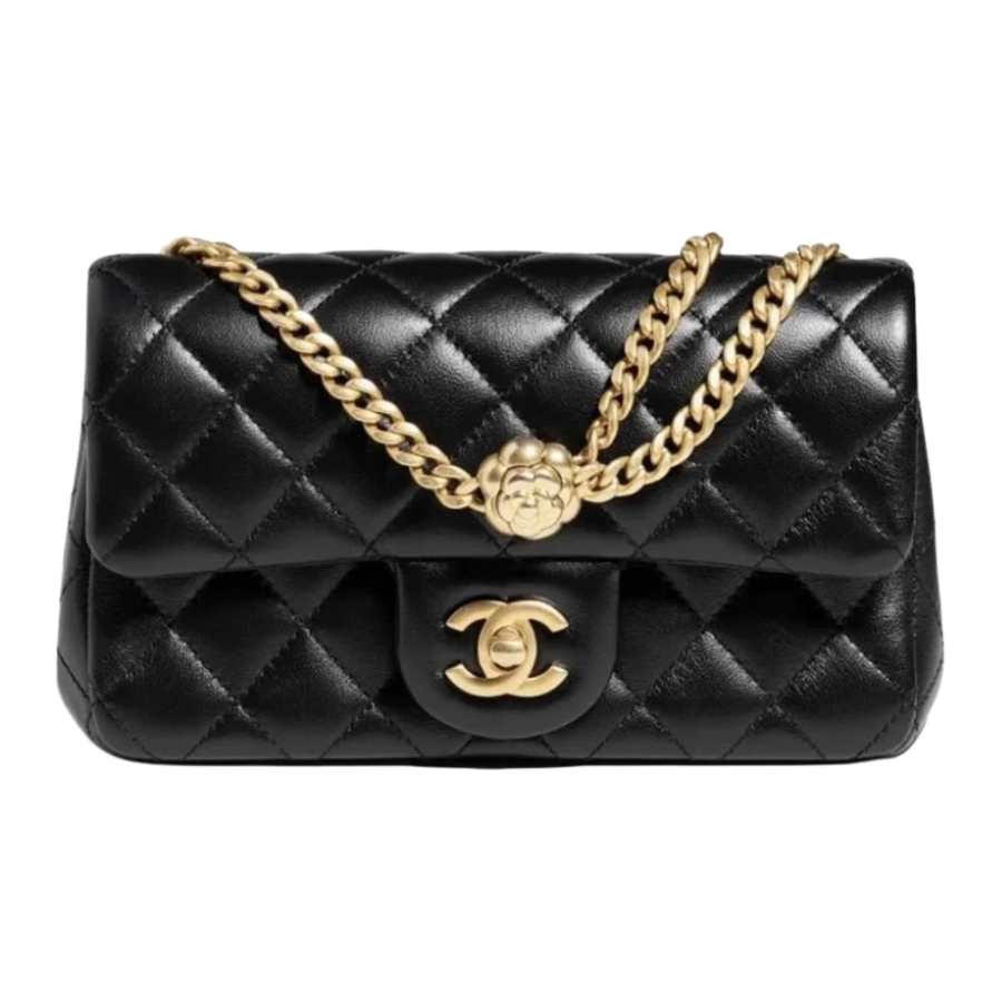 CHANEL Classic Flap CF Sheepskin Chain Bag, Shoulder Bag, Crossbody Bag Mini Women's Black