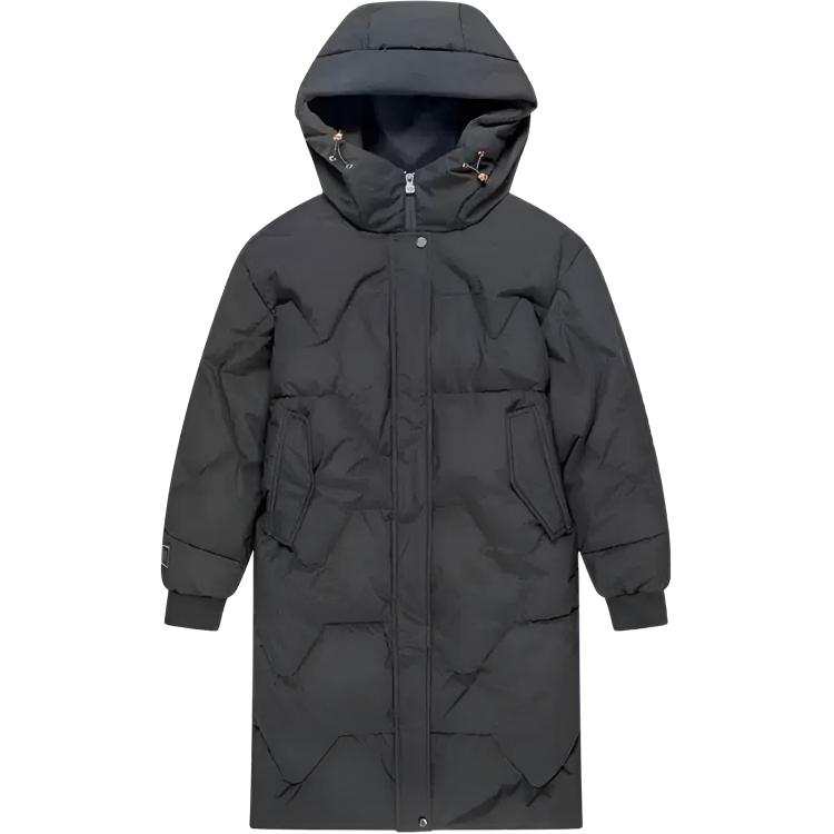 PEAK Puffer Jackets Women's Black Hooded Moderate