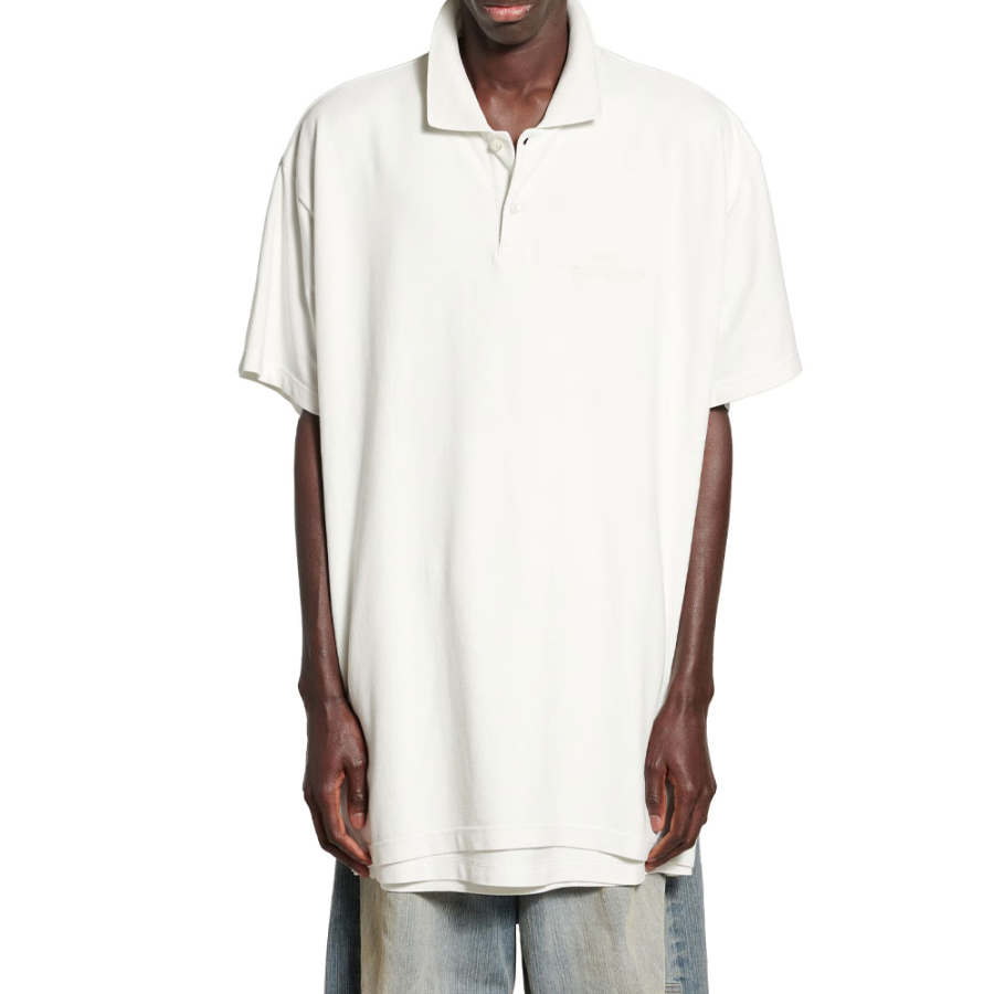 Balenciaga Logo Embroidered Polo Shirt