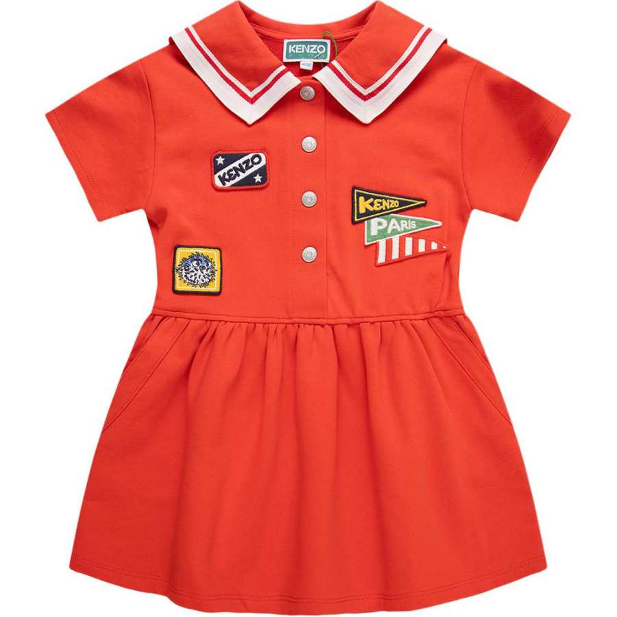 KENZO Dress Kids' Apparel SS24 Red Kids'