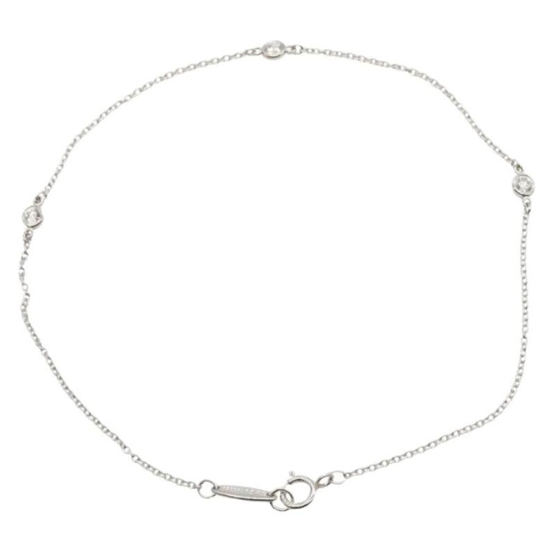 Tiffany & CO. sterling -silver Yard diamond station bracelet