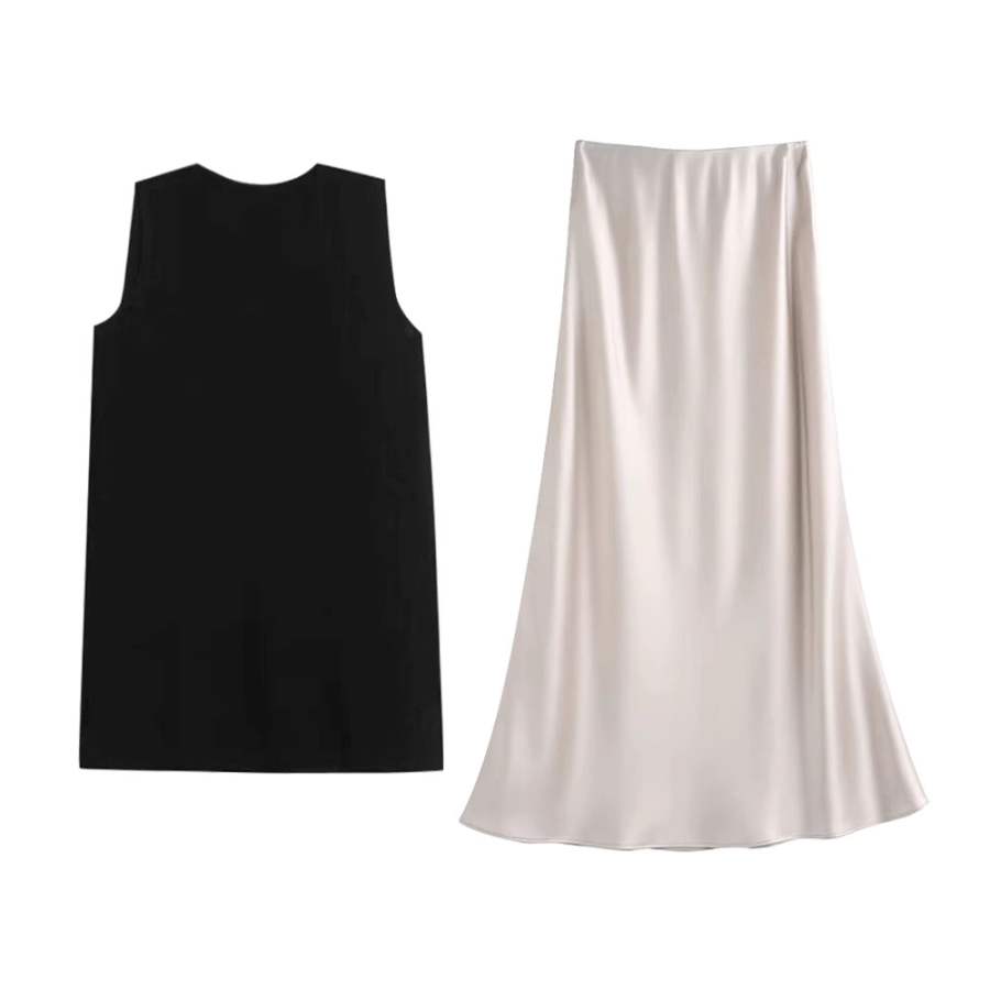 MARIE·COCO Two Piece Skirt Sets Women's Top+Skirt Crew Neck Thin Other