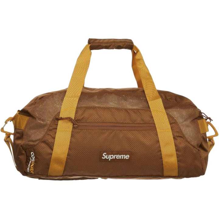 Supreme Supreme Rubber Logo Travel Bag Unisex Brown