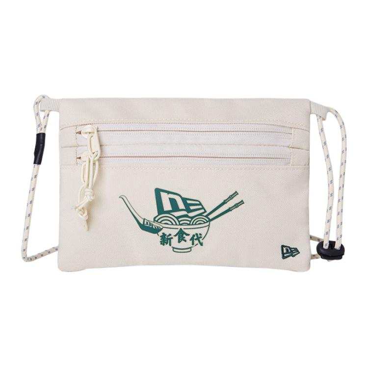New Era Fabric Crossbody Bag, Shoulder Bag Unisex Beige