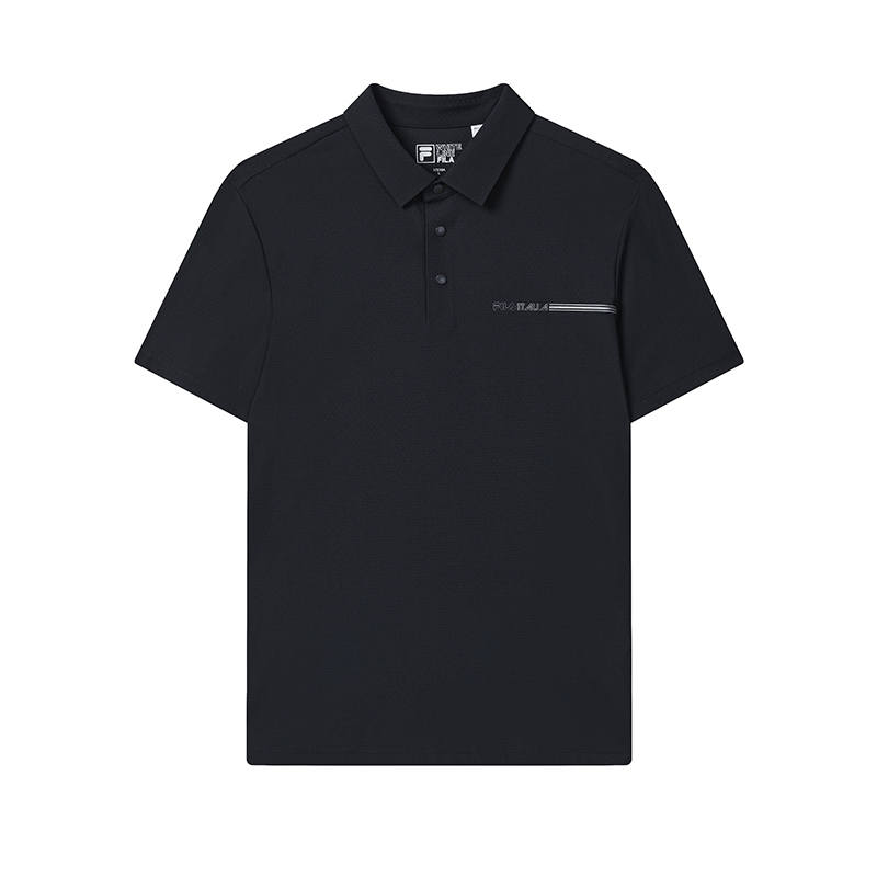 FILA WHITE Polo Shirts Men's Legend Blue NV Moderate Straight Fit