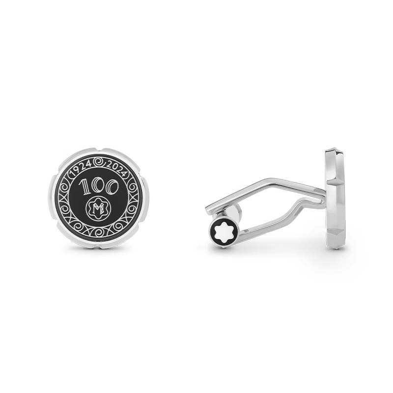 MONTBLANC MONTBLANC Stainless Steel Cufflinks Men's Silver Black