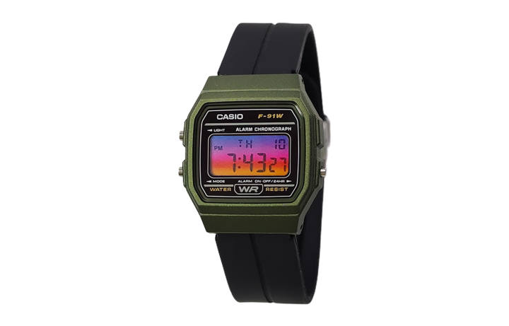 CASIO CASIO Custom Collection Quartz Movement Silicone Strap Watch Men's Watches Black Dial