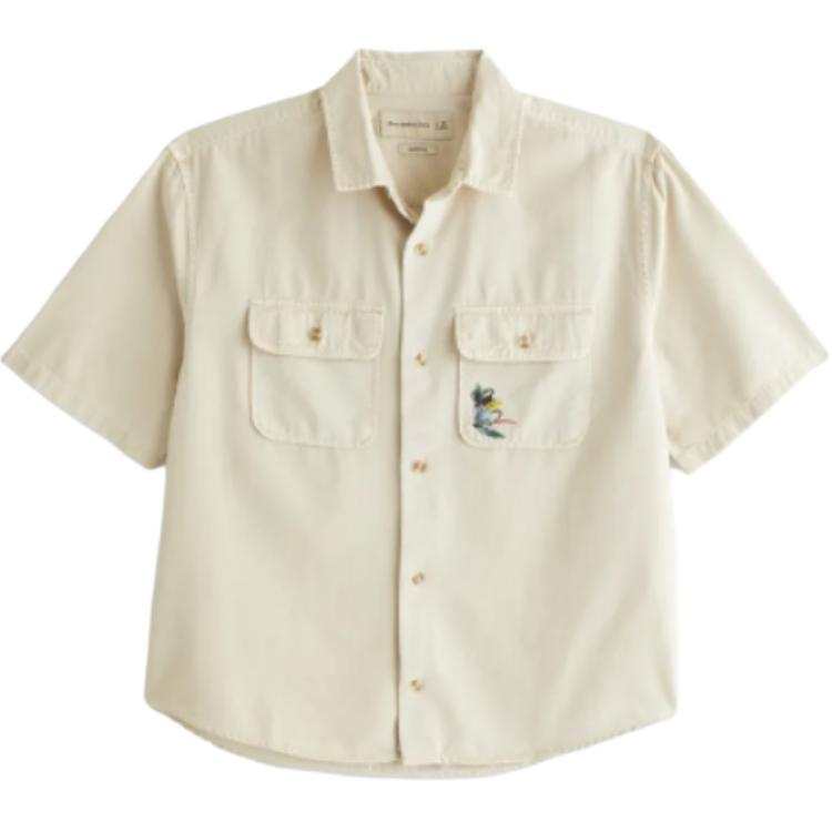Abercrombie&Fitch Shirts Men's Apricot Lapel Moderate
