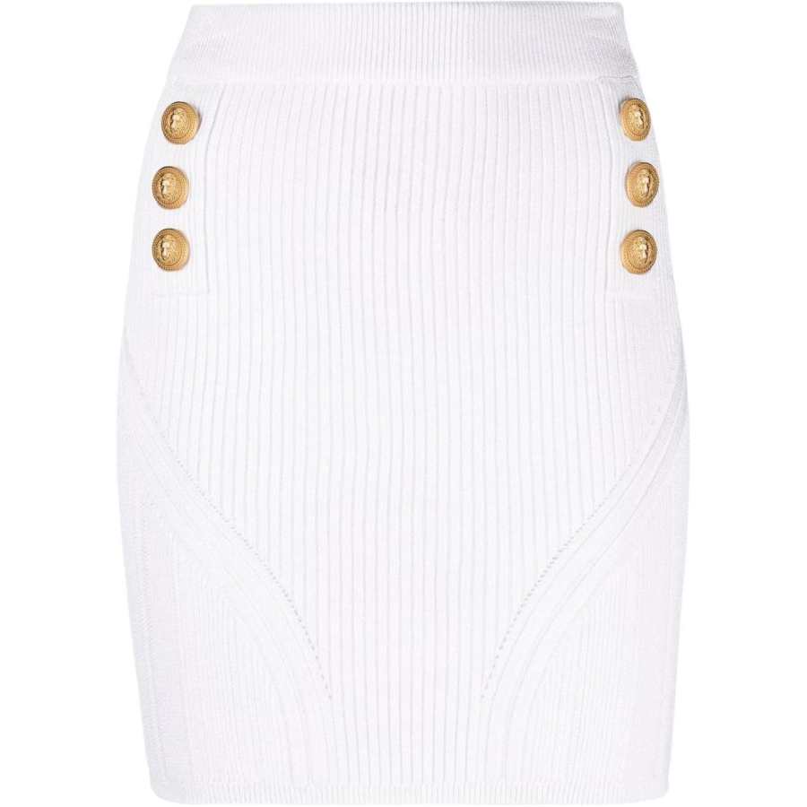 BALMAIN 【Previous Season】ribbed-knit mini skirt