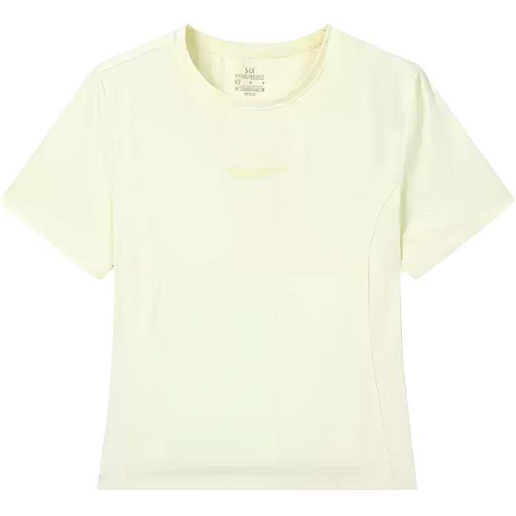 361° T Shirts Women's Mousse Yellow Crew Neck Thin Straight Fit