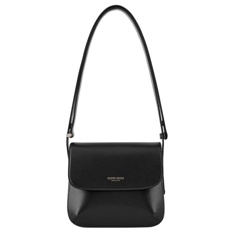 GIORGIO ARMANI ARMANI Cow Leather Shoulder Bag Women's Black