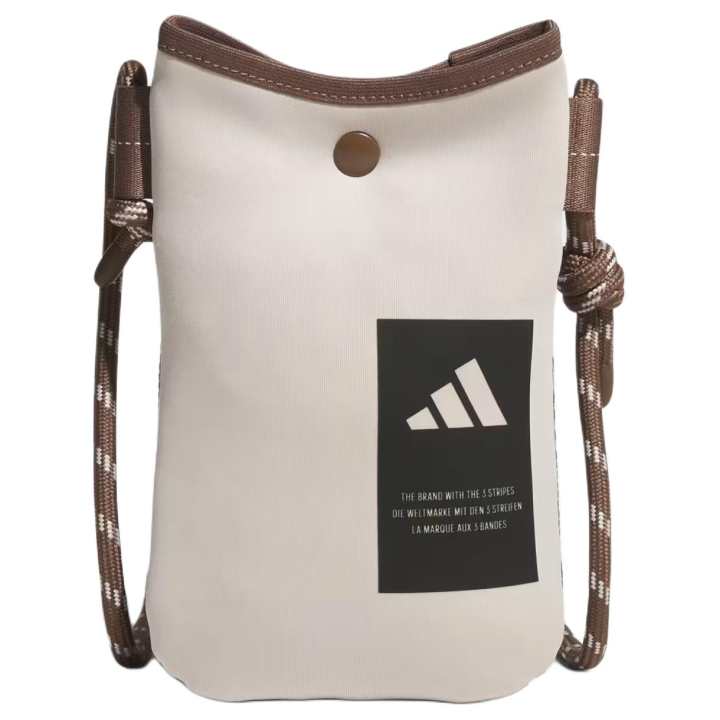 Adidas Adidas Polyester Cell Phone Pouch, Shoulder Bag Regular Unisex Beige