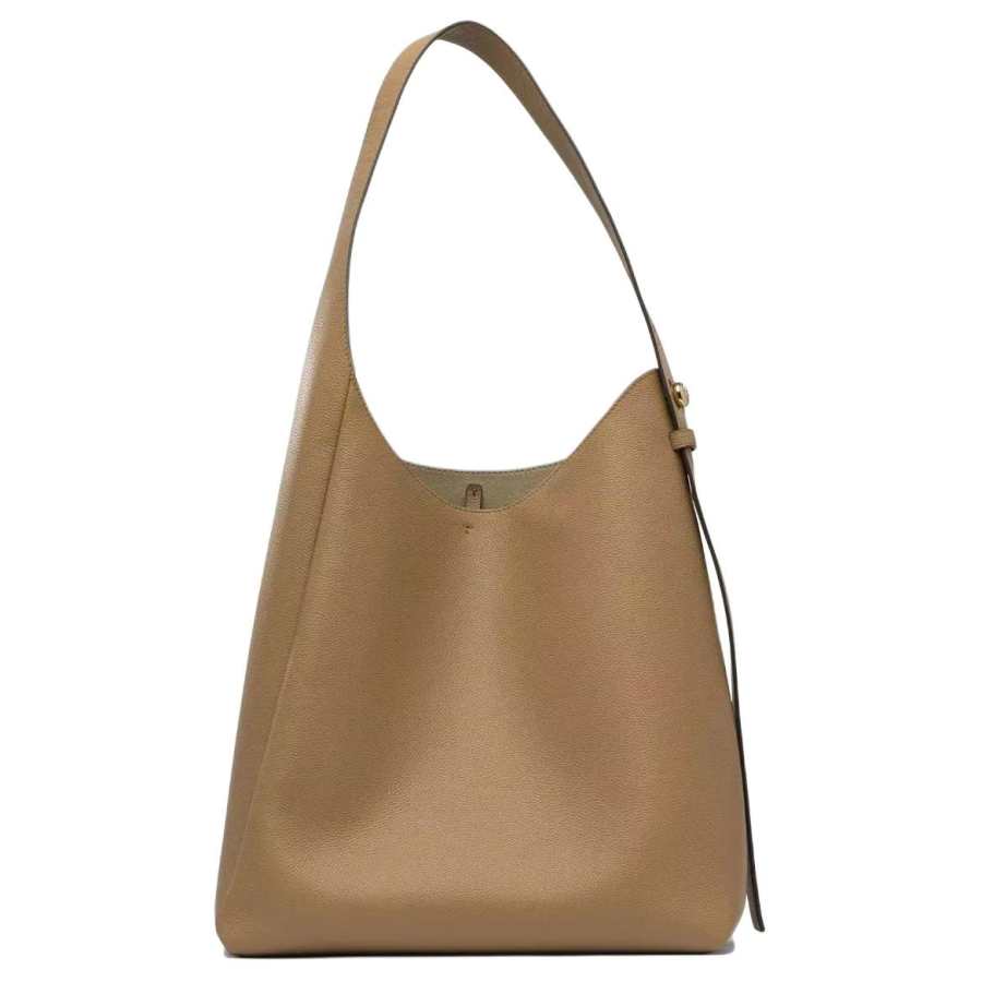 TORY BURCH Romy Cow Leather Shoulder Bag Small Women's Mushroom Gray