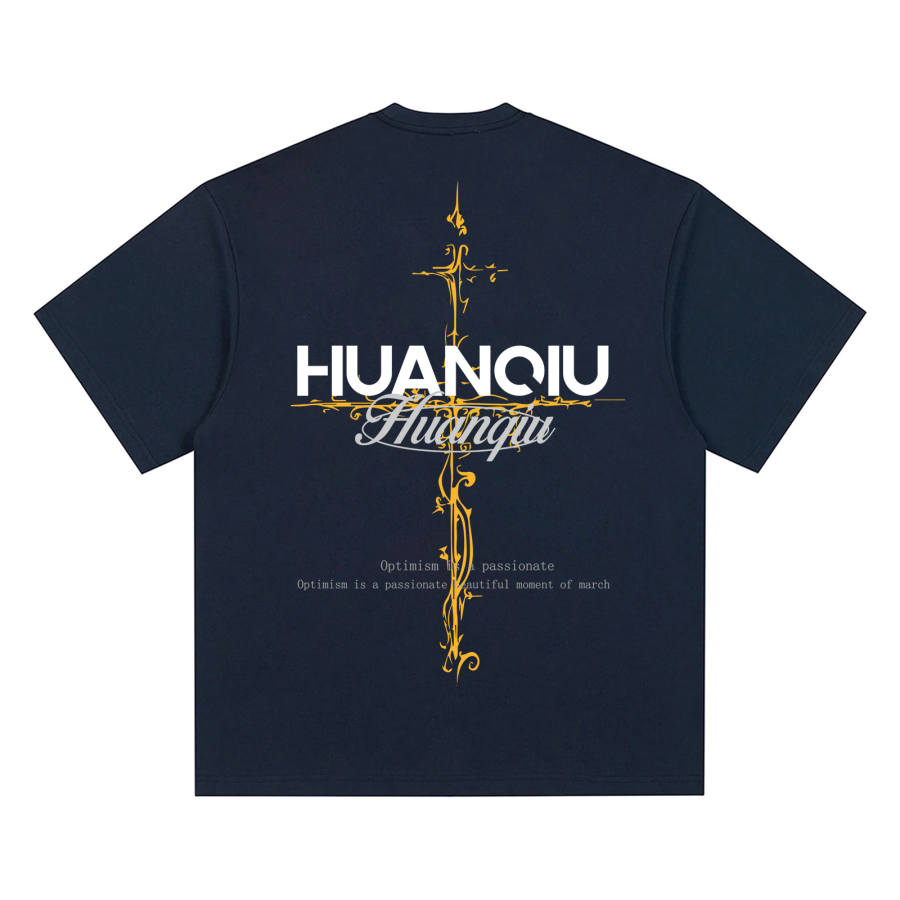 HUANQIU T Shirts Unisex Crew Neck Moderate Heavyweight