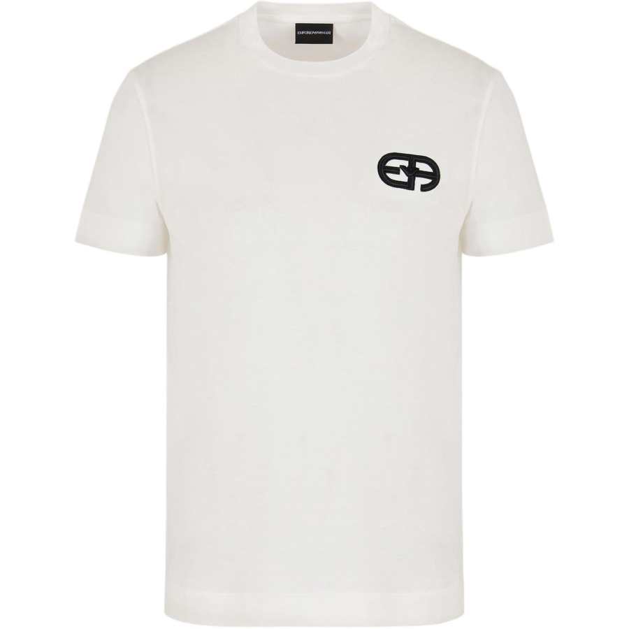 EMPORIO ARMANI Logo Embroidered Crewneck T Shirt