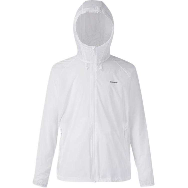 SALOMON Jackets Men's White Hooded Non Detachable Thin Other