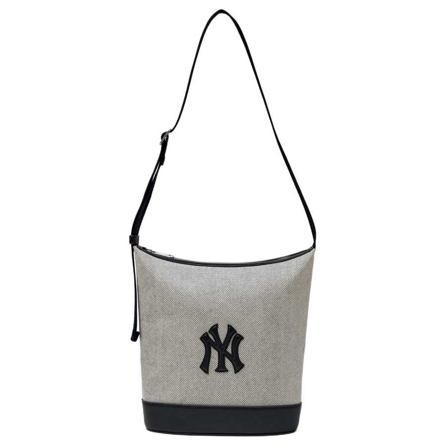 MLB New York Yankees Cotton With Polyester Bucket Bag, Shoulder Bag Women's Black