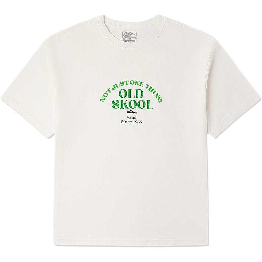 Vans Old Skool T Shirts Unisex Ecru Crew Neck Moderate