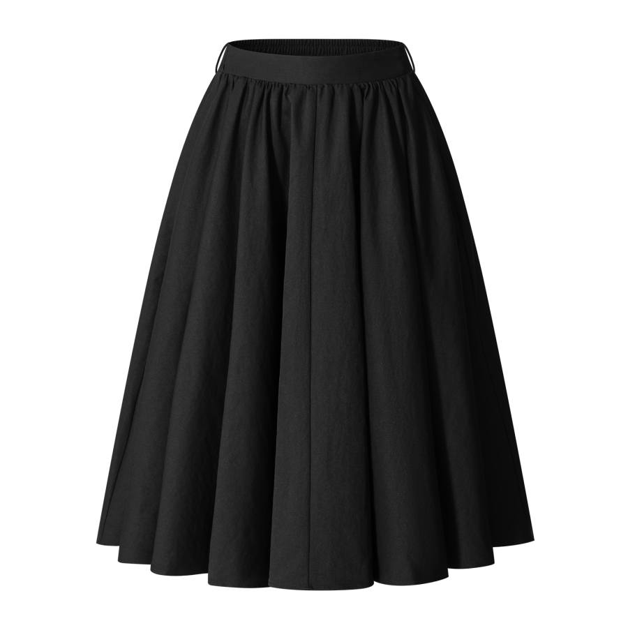 CLIMAX VISION Casual Long Skirts Women's Moderate Mid Length Puffy Skirt