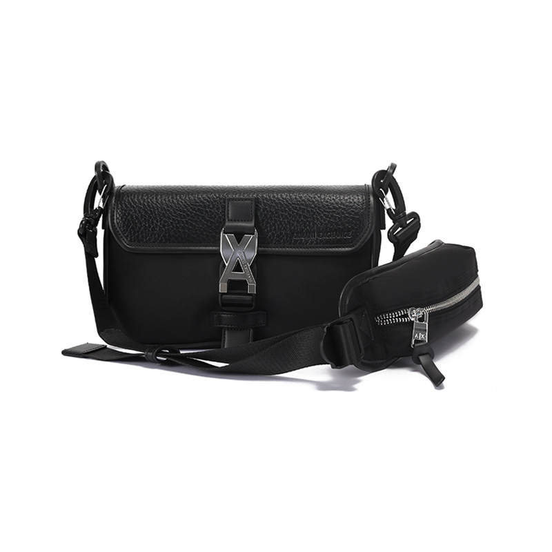 ARMANI EXCHANGE ARMANI EXCHANGEAE ARMANI Pu Crossbody Bag, Shoulder Bag Men's Black