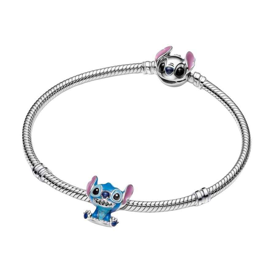 Pandora 925 Sterling Silver Enamel Synthetic Cubic Zirconia Bracelets Women's Silver