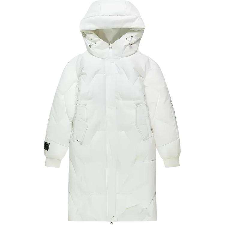 PEAK Puffer Jackets Women's White Hooded Moderate