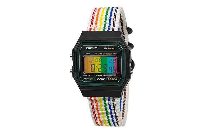 CASIO CASIO Custom Collection Quartz Movement Nylon Strap Watch Men's Watches Black Dial
